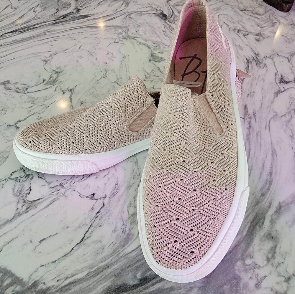 Blowfish Pink Sparkle Slip On Shoes Size 8 Medium